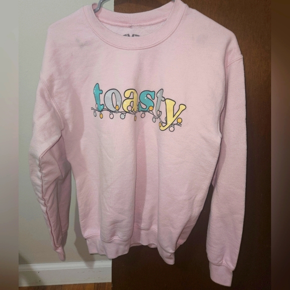 The Morning Toast TMT pink 'Toasty' Sweater size Small - Picture 1 of 6